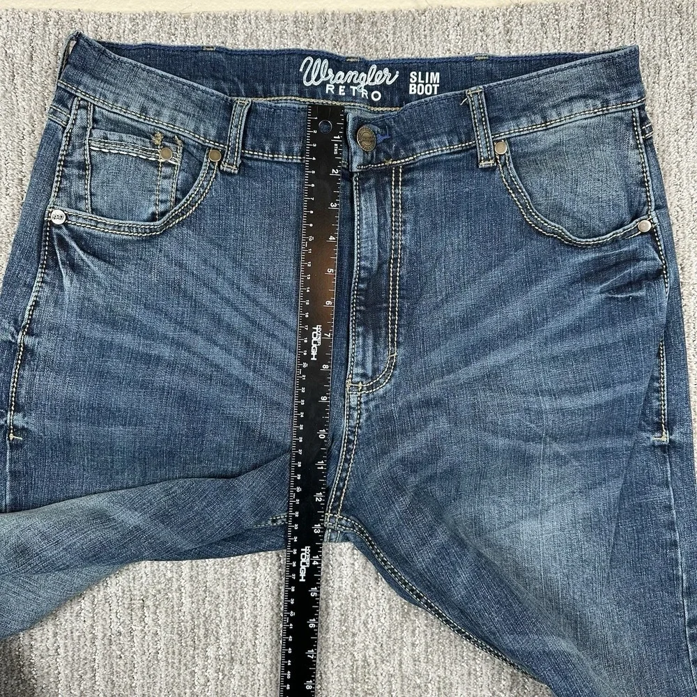 Wrangler‎ Retro Slim Boot Jeans 38x36 Cowboy Boot Western Denim Tall